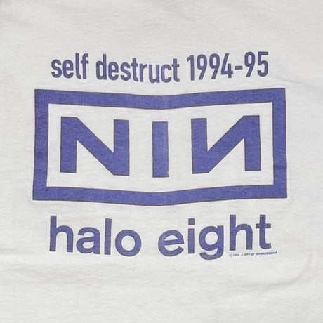 NINE INCH NAILS 1994 THE DOWNWARD SPIRAL SELF DESTRUCT HALO EIGHT WHITE ALL SPORT LARGE 7366