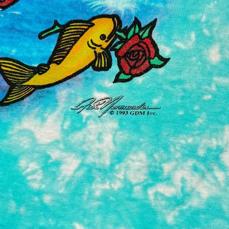 GRATEFUL DEAD 1993 SHIP OF FOOLS TIE DYE LIQUID BLUE XL 0604