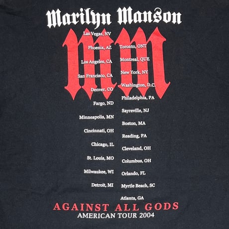 MARILYN MANSON 2004 AGAINST ALL GODS DELTA XXL 1929