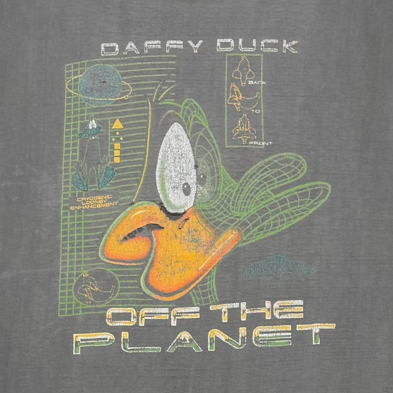 DAFFY DUCK OFF THE PLANET FADED BLACK FITS XL 8