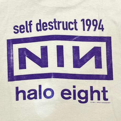 NINE INCH NAILS SELF DESTRUCT 1994 THE DOWNWARD SPIRAL NATURAL ALL SPORT XL 1209