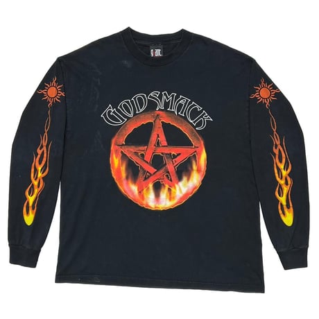 GOD SMACK PENTAGRAM FLAME LS GIANT FITS XL 6691