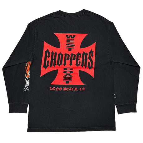 WEST COAST CHOPPERS FLAMING ARM SLEEVE IRON CROSS BLACK FITS LARGE 8453