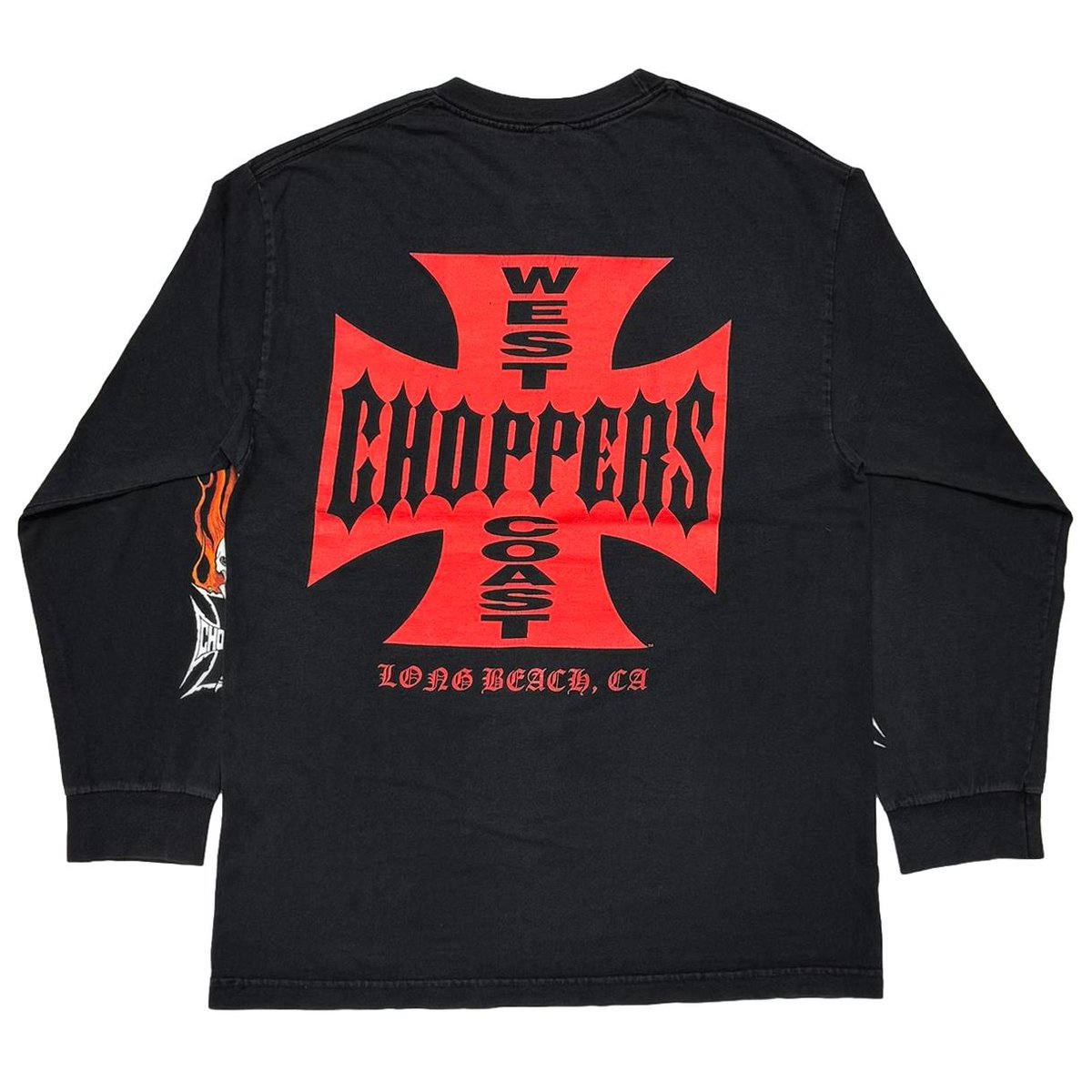 WEST COAST CHOPPERS FLAMING ARM SLEEVE IRON CRO