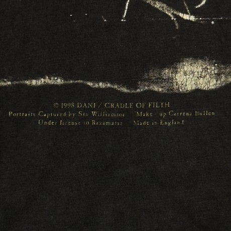 CRADLE OF FILTH 1998 THE WALL-EYED VAIN & INSANE LS EURO XL 5939