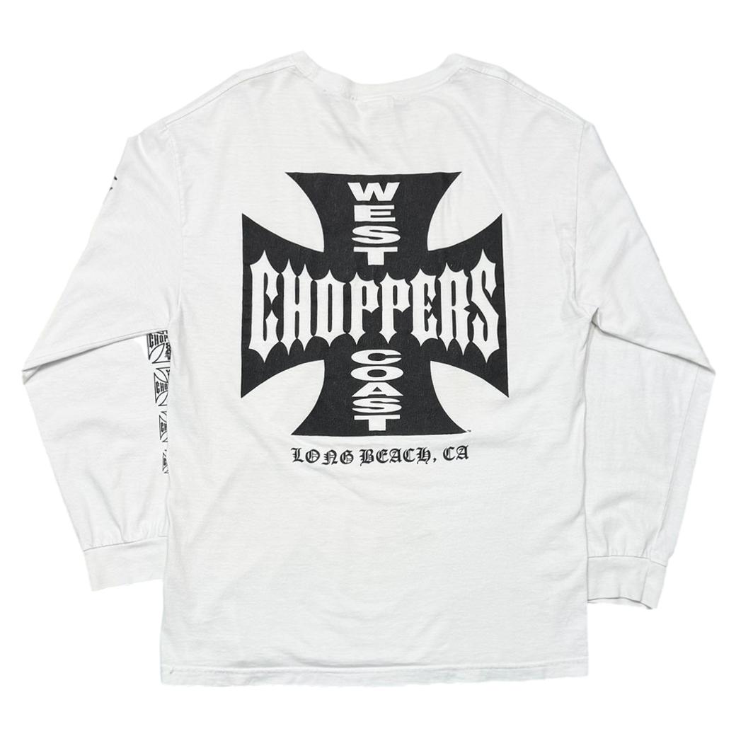 WEST COAST CHOPPERS IRON CROSS LS WHITE LARGE 1