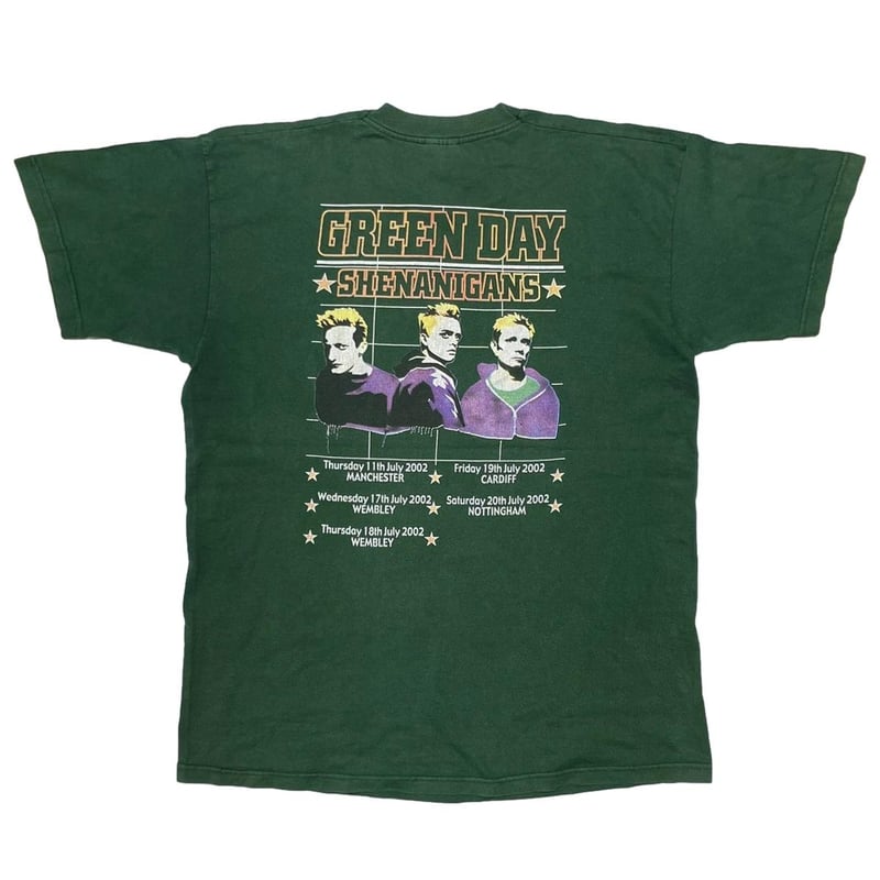 GREEN DAY SHENANIGANS TOUR GREEN LARGE 2883 | g GREEN DAY SHENANIGANS TOUR GREEN LARGE 2883 | g