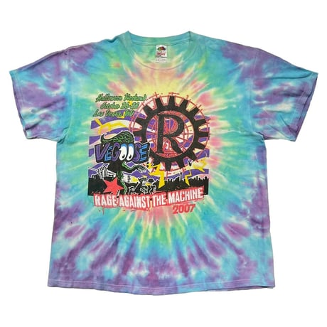 RAGE AGAINST THE MACHINE 2007 VEGOOSE TOUR TEE TIEDYE FRUIT OF THE LOOM XL 2910