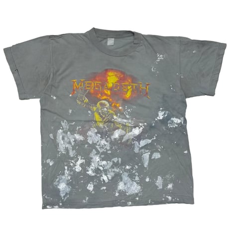 MEGADETH SKULL DOUBLESIDE PAINTED FADED BLACK FITS XL 4940