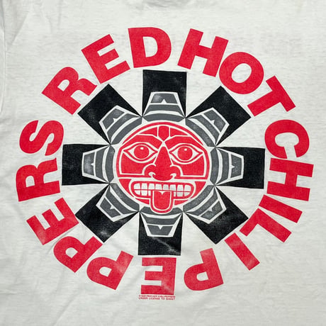 RED HOT CHILI PEPPERS 1991 DOUBLE SIDE Aztec WHITE GIANT BY TEE JAYS XL 3649