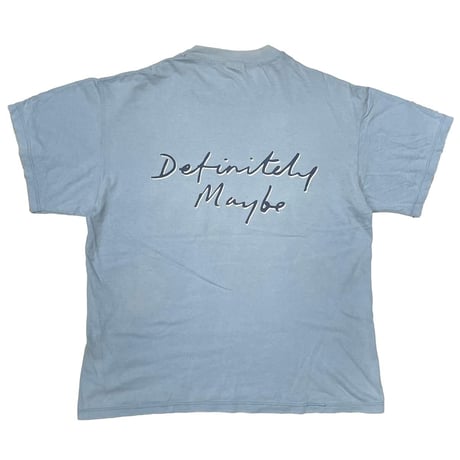 OASIS DEFINITELY MAYBE LIGHT BLUE HANES LARGE 6280