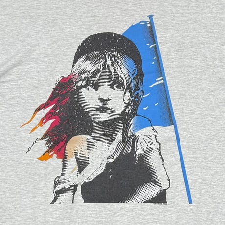 Les Miserables POSTER DESIGN ASH GREY FRUIT OF THE LOOM LARGE 6938