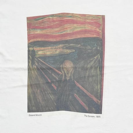 Edvard Munch The Scream Y2K WHITE Hanes LARGE 6401