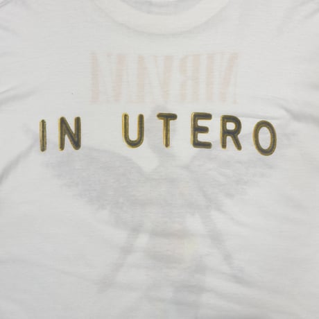 NIRVANA IN UTERO 1993 WHITE BRIGHT GREEN XL 8881