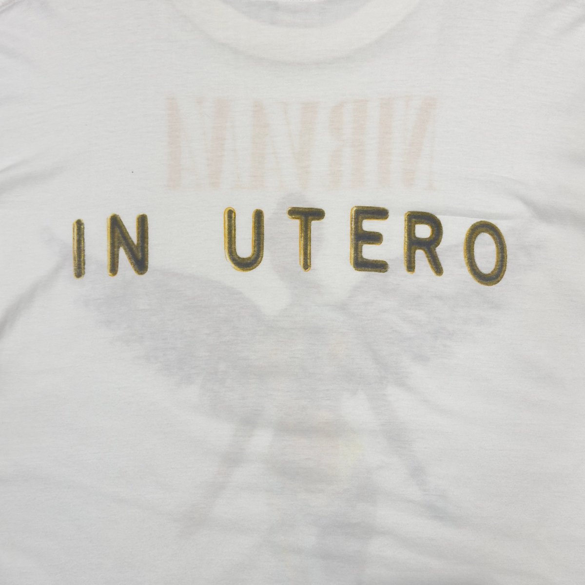 NIRVANA IN UTERO 1993 WHITE BRIGHT GREEN XL 888