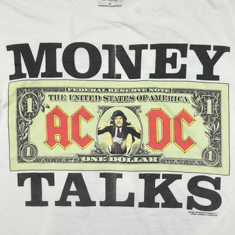 AC/DC 1990 MONEY TALKS WHITE BROCKUM MEDIUM 2771