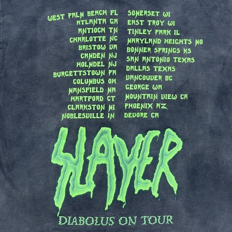 SLAYER DIABOLOS ON TOUR CYGNUS LARGE BLACK TEE 5467