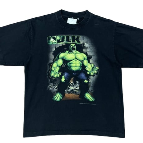 VINTAGE MARVEL HULK MOVIE TEE BLACK LARGE V0005