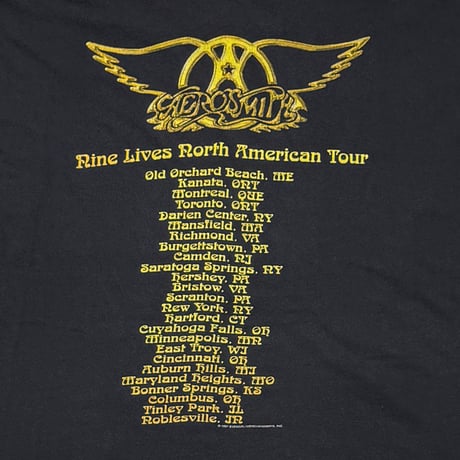 AEROSMITH NINE LIVES NORTH AMERICAN TOUR GIANT XL 8703