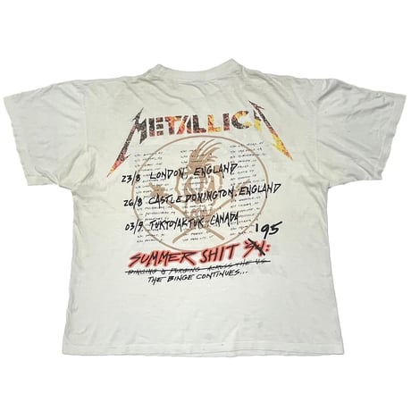 METALLICA LIVE SHIT BINGE & PURGE 1995 EURO TOUR XL 5718