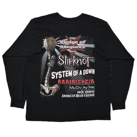 THE PLEDGE OF ALLEGIANCE TOUR 01 SLIPKNOT SYSTEM OF A DOWN FES LS FRUIT OF THE LOOM LARGE 2688