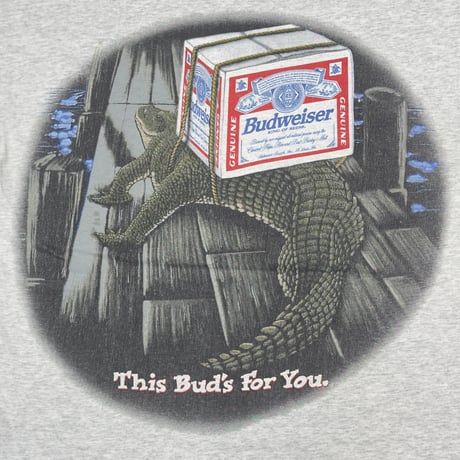 Budweiser 1996 3 FROGS AND CROCODILE GREY FITS XL 8120