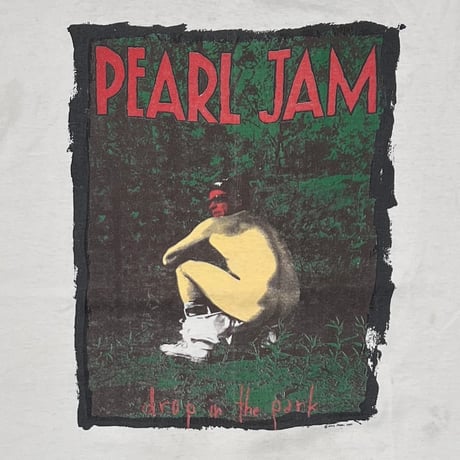 PEARL JAM 1992 DROP IN THE PARK WHITE STEVENSON XL 7230