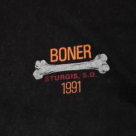 OLD & VINTAGE STURGIS BONER BURY THE BONE 1991 HANES LARGE 9151