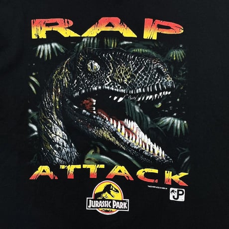 JURASSIC PARK 1993 RAP ATACK MOVIE PROMO FRUIT OF THE LOOM XL 3718
