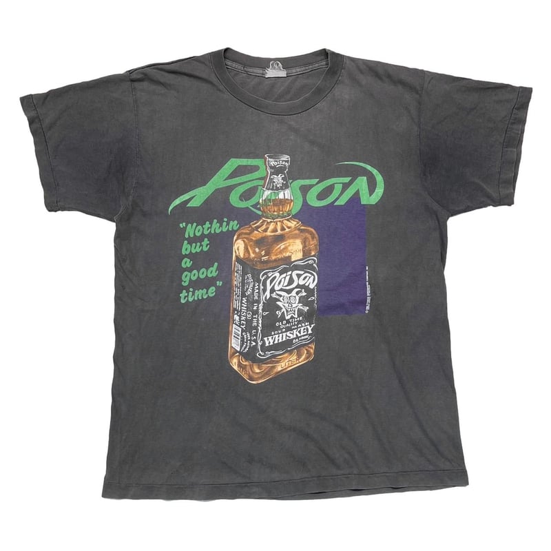 POISON FADED JACK DANIEL PARODY TEE FITS LARGE