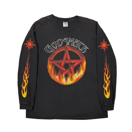 GOD SMACK FLAME LONG SLEEVE US TOUR 1999 DELTA XL 0632