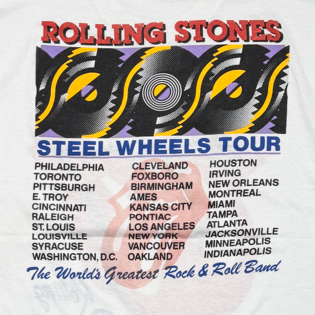 THE ROLLING STONES STEEL WHEELS TOUR 1989 WHITE