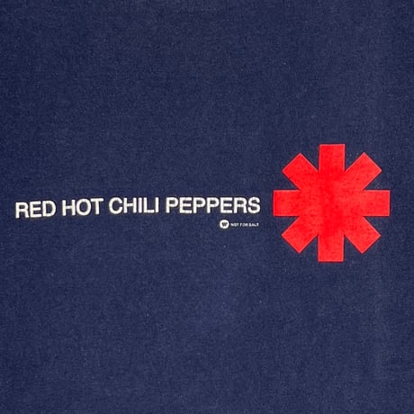 RED HOT CHILI PEPPERS WARNER NOT FOR SALE NAVY FRUIT OF THE LOOM LARGE 3102