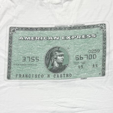 AMERICAN EXPRESS CARD DOUBLE SIDE FRANCISCO M CASTRO WHITE XL 8876