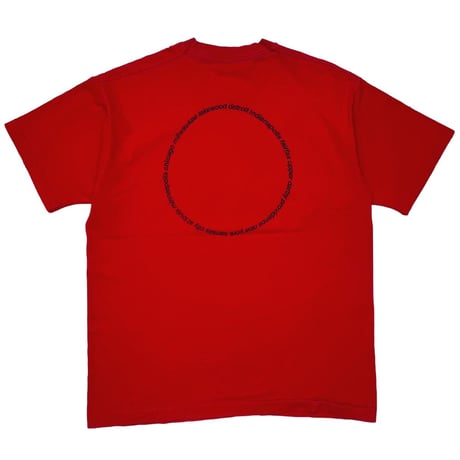 oasis 1994 BOX LOGO BACK CIRCLE LOGO RED FRUIT OF THE LOOM XL 2016