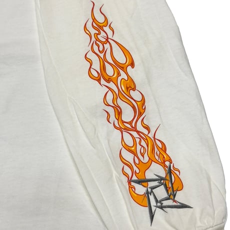 METALLICA 2004 SAN FRANCISCO FLAME LS WHITE ALSTYLE LARGE 3357