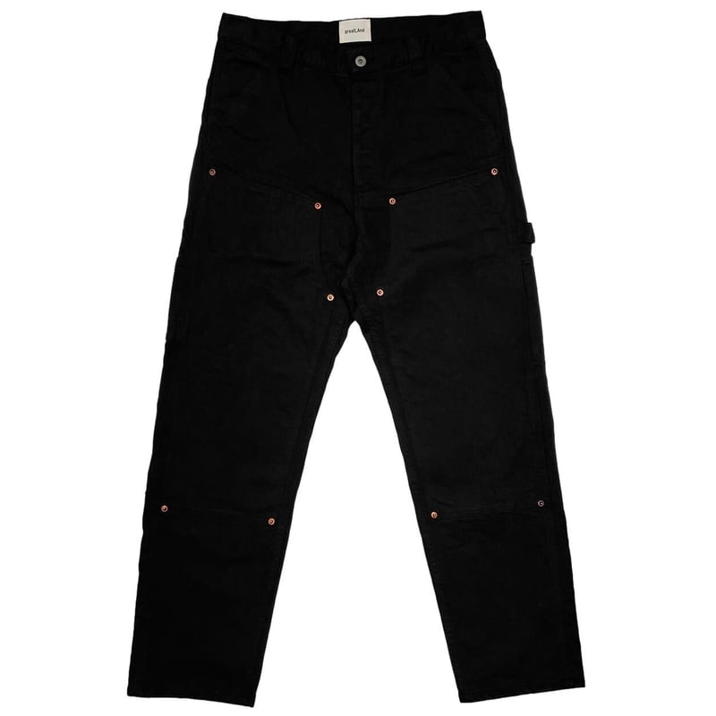 NO MAN CARPENTER DOUBLE KNEE PANT BLACKgreatLAnd