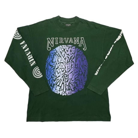 NIRVANA NEVERMIND BOOTLEG LS TEE GREEN LARGE 6419