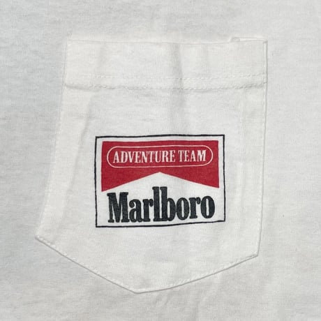 Marlboro ADVENTURE TEAM MOTORCYCLE POCKET TEE WHITE XL 9959