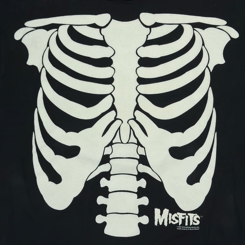 BAND-T MISFITS 1997 BONE L/S Tee Misfits Skeleton Shirt | eBay