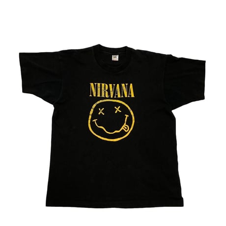 NIRVANA SMILE TEE DGC SLEEVE PRINT FRUIT OF THE LOOM XL 8349