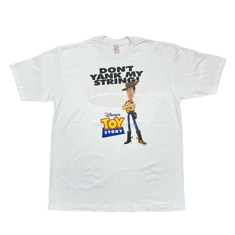 DISNEY VINTAGE TOY STORY DON'T YANK MY STRING! TEE WHITE XL 6073