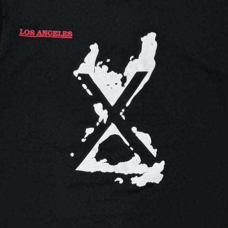 X LOS ANGELS FRONT LOGO BLACK FRUIT OF THE LOOM MEDIUM 9344