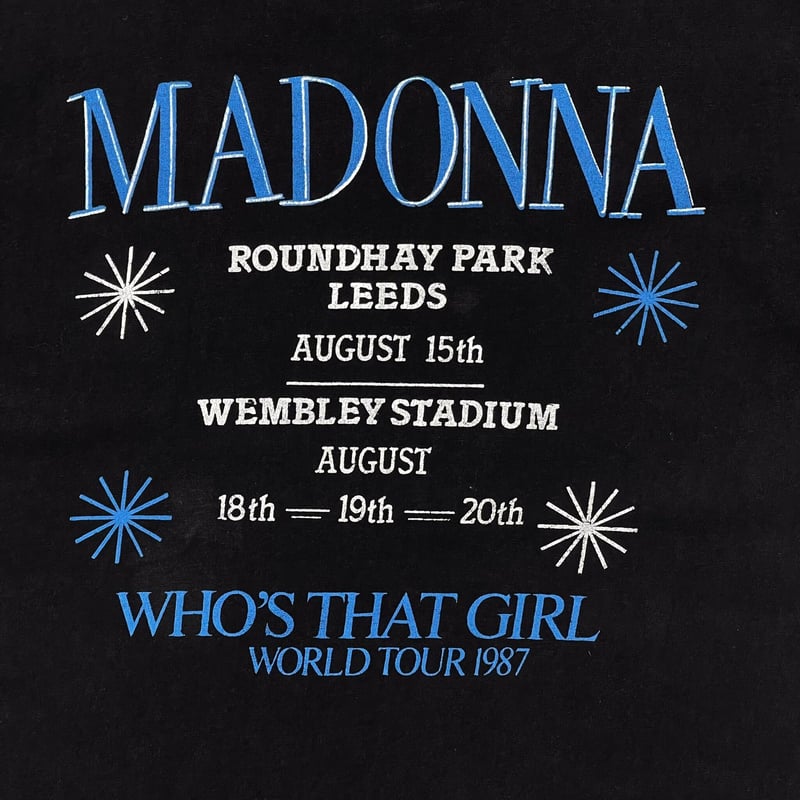 MADONNA WHO'S THAT GIRL TOUR 1987 FITS LARGE 88