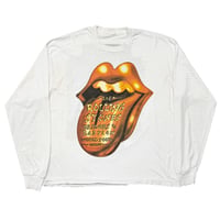 THE ROLLING STONES BRIDGES TO BABYLON WORLD TOUR 1997/98 GOLD TONGUE WHITE LS FITS XXL 9034