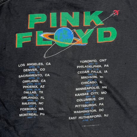 PINK FLOYD 1987 DARK SIDE OF THE MOON FITS XL 4152
