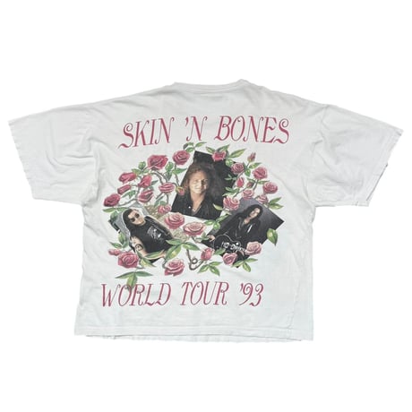 GUNS N' ROSES SKIN 'N BONES WORLD TOUR 1993 WHITE EURO FITS XL 4249