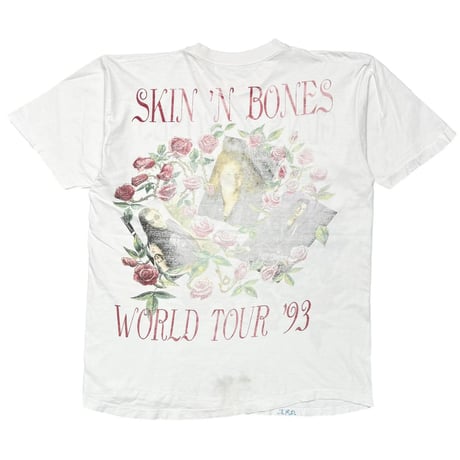 GUNS N' ROSES 1993 SKIN 'N BONES WORLD TOUR 1993 WHITE EURO FITS XL 6501