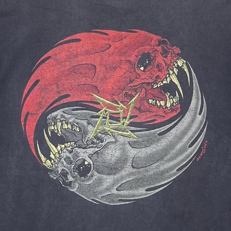 METALLICA PUSHEAD YING YANG LABEL SKULL GIANT LARGE 6730