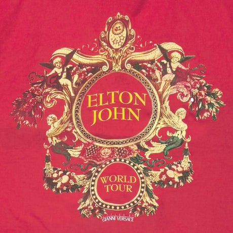 ELTON JOHN GIANNI VERSACE WORLD TOUR FADED RED FITS LARGE 8505